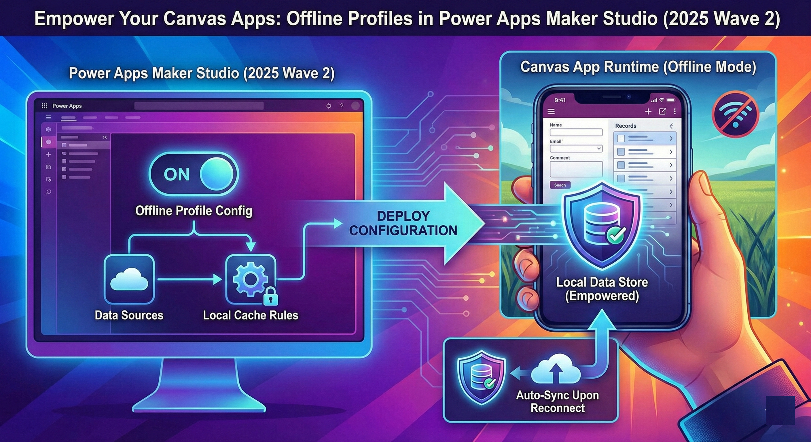 Empower Your Canvas Apps: Offline Profiles in Power Apps Maker Studio (2025 Wave 2)
